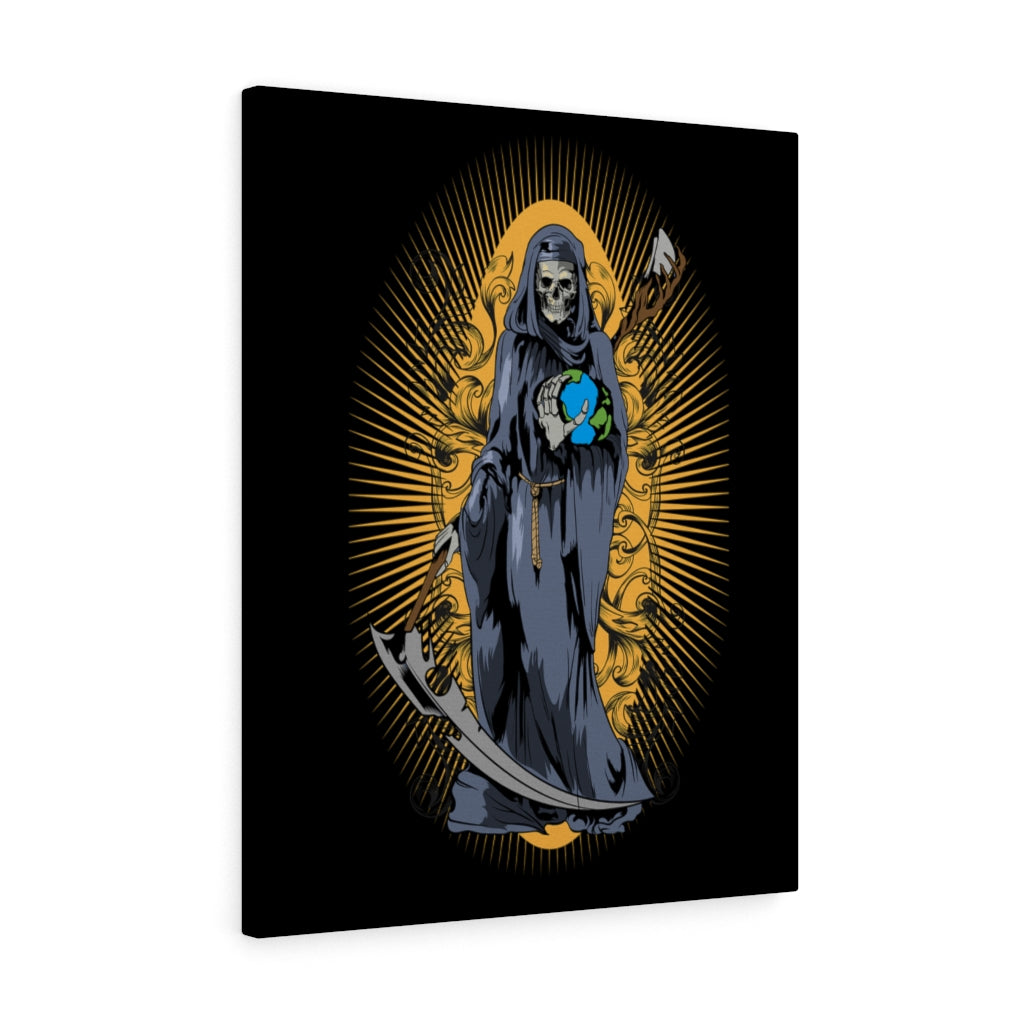 Grim Reaper Santa Muerte Black Inspirational Wall Decor for Home Office Gym Print Ready to Hang Wall Art Unframed-Express Your Love Gifts