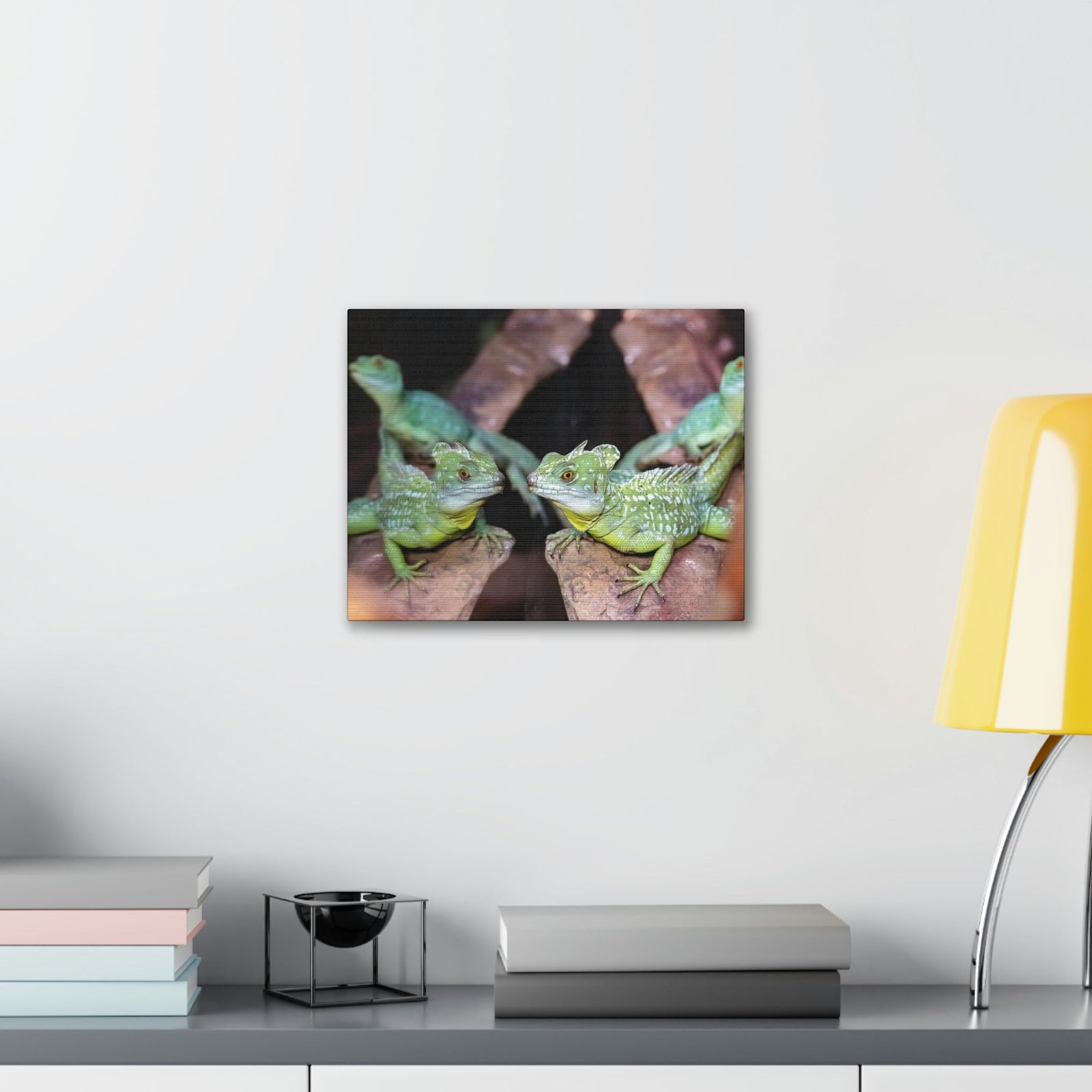 Scripture Walls Group of Helmet Bearing Basilisk Print Animal Wall Art Wildlife Canvas Prints Wall Art Ready to Hang Unframed-Express Your Love Gifts