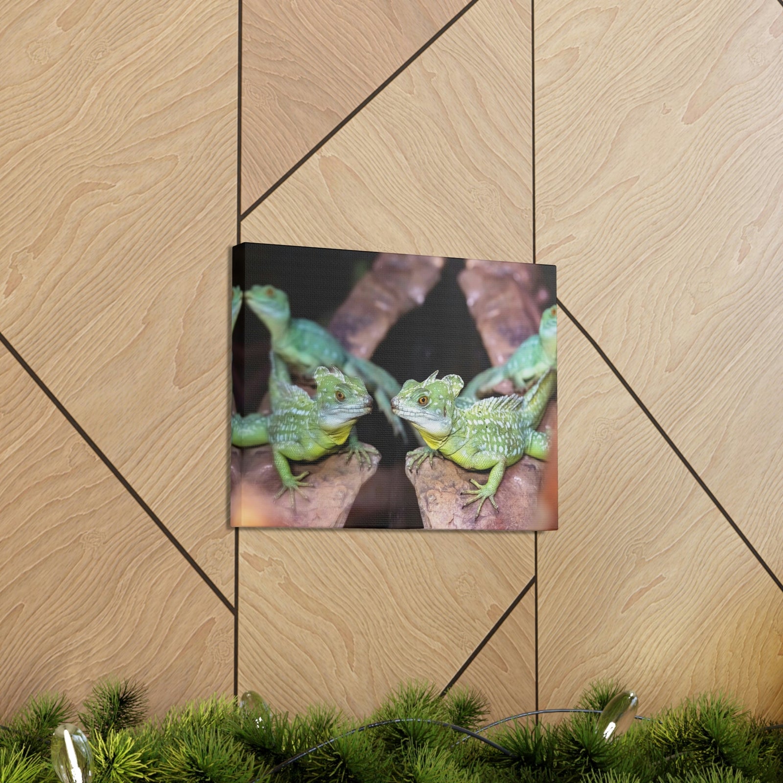 Scripture Walls Group of Helmet Bearing Basilisk Print Animal Wall Art Wildlife Canvas Prints Wall Art Ready to Hang Unframed-Express Your Love Gifts