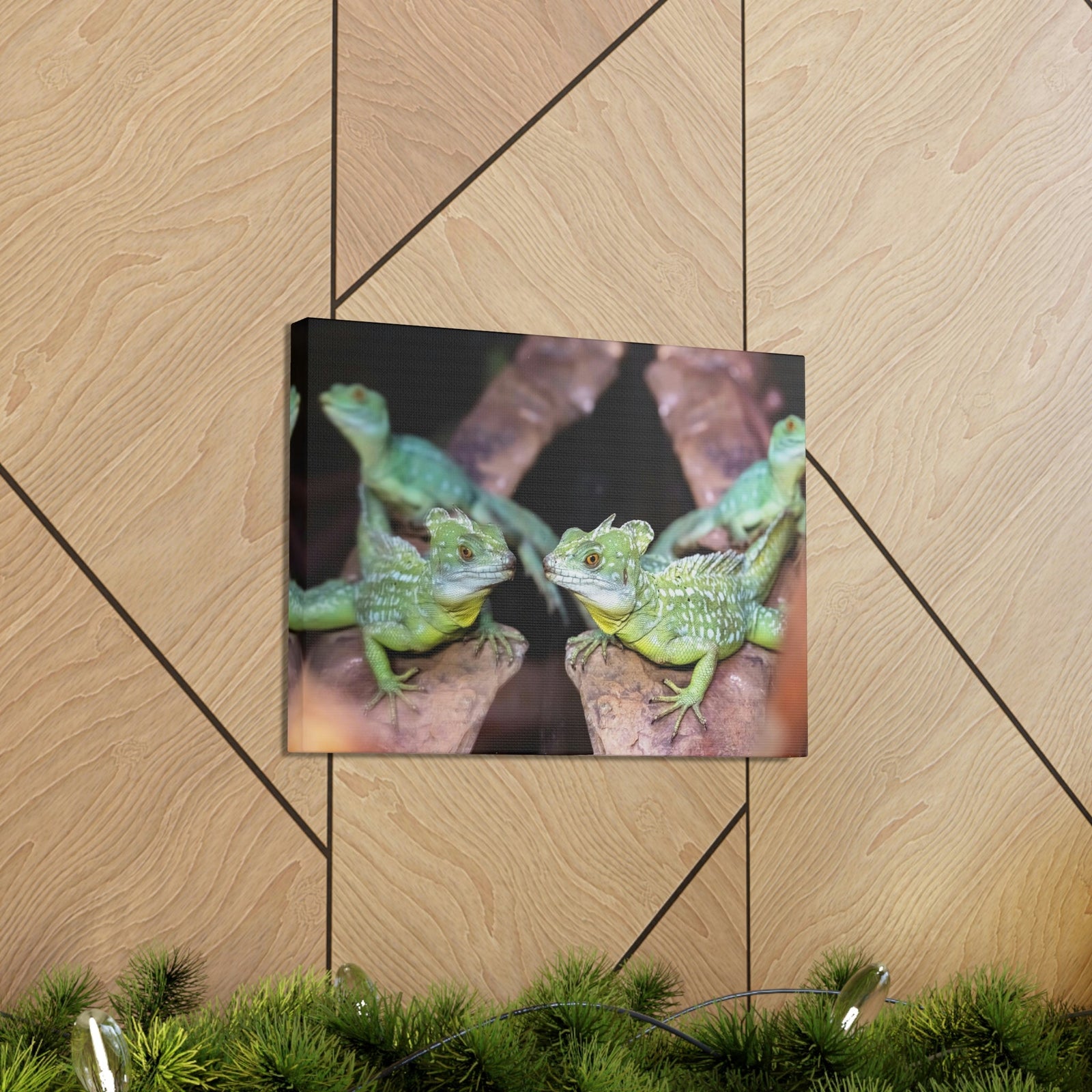 Scripture Walls Group of Helmet Bearing Basilisk Print Animal Wall Art Wildlife Canvas Prints Wall Art Ready to Hang Unframed-Express Your Love Gifts