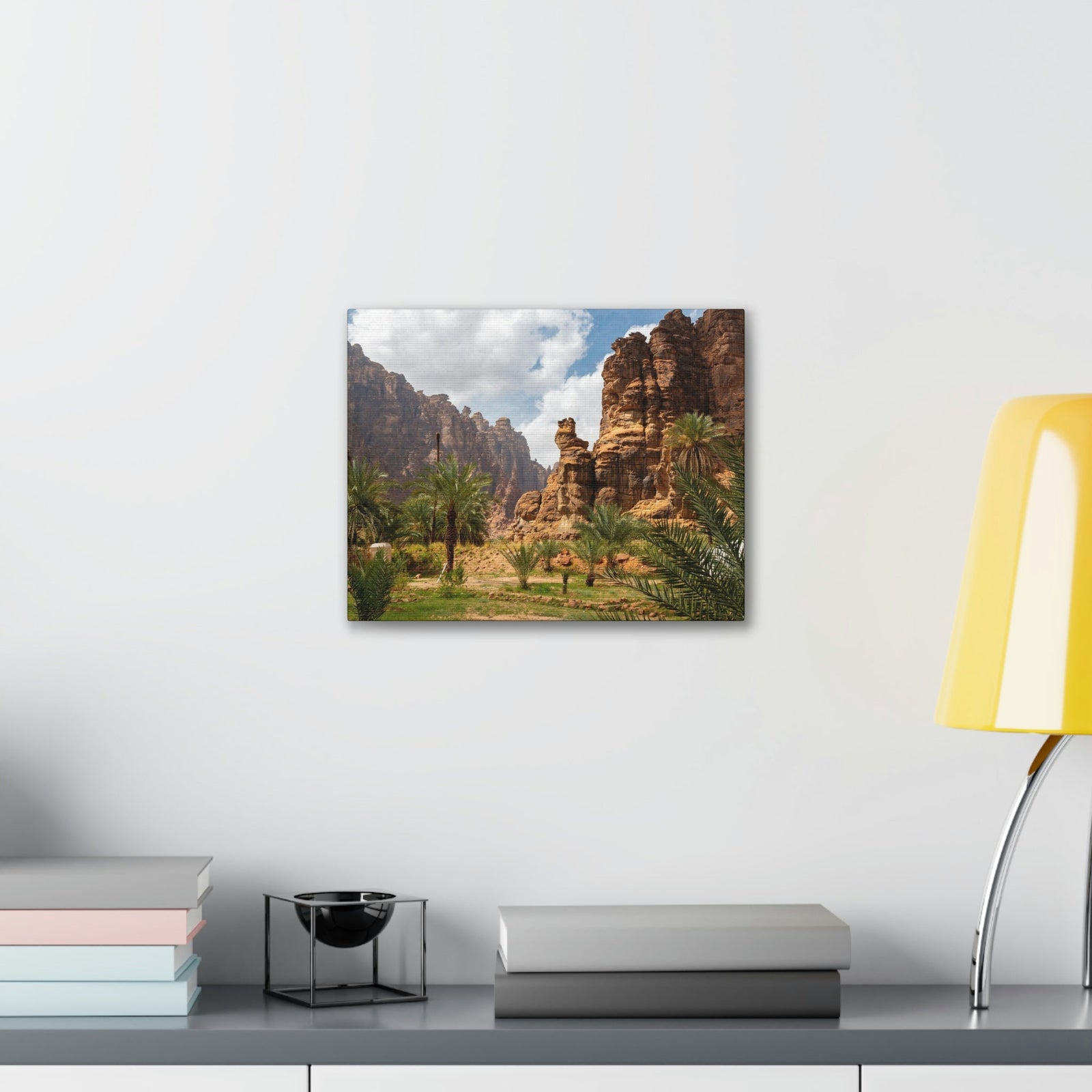 Incredible Valley View Scene Beautiful Breathtaking and Astonishing Beauty Nature Scene Big Rocks and Trees Wall Art Ready to Hang Unframed-Express Your Love Gifts