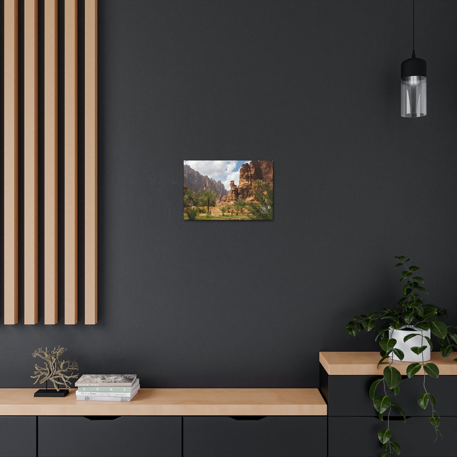 Incredible Valley View Scene Beautiful Breathtaking and Astonishing Beauty Nature Scene Big Rocks and Trees Wall Art Ready to Hang Unframed-Express Your Love Gifts