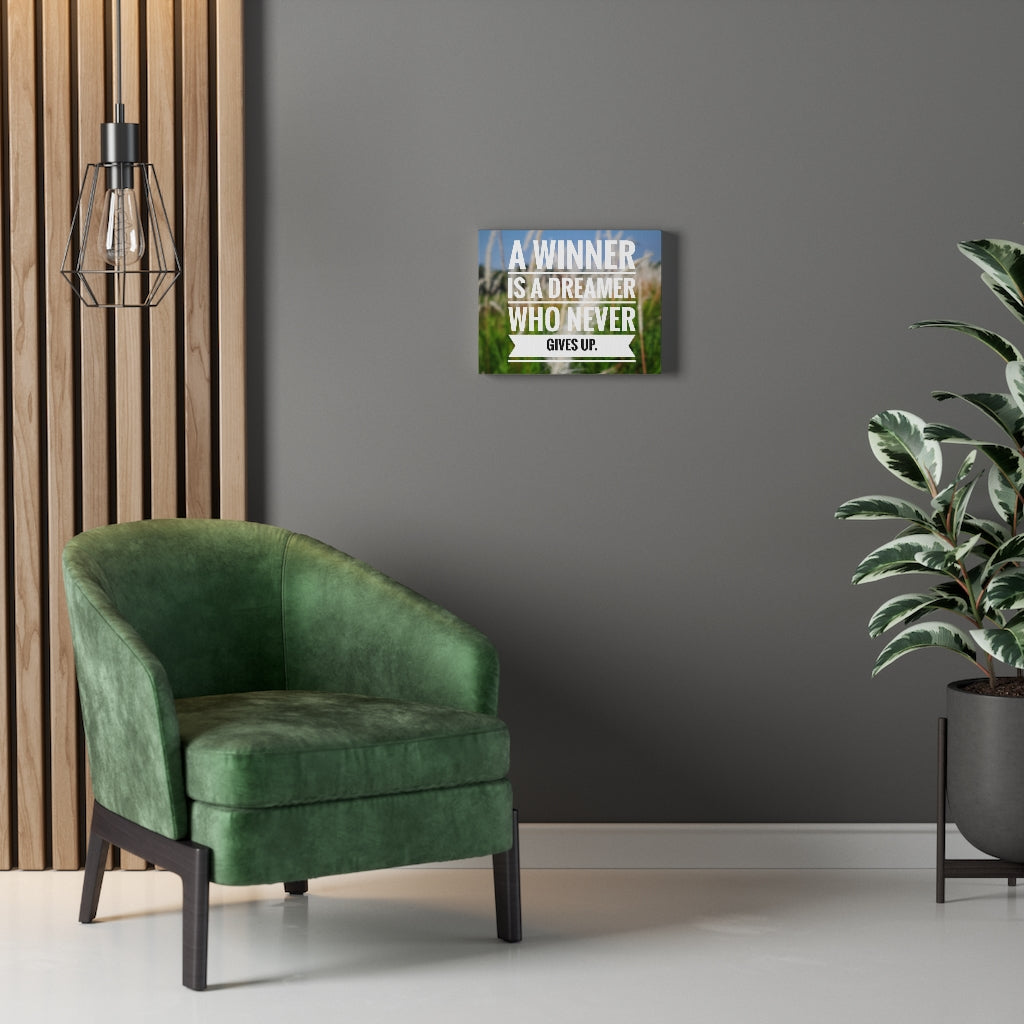 Scripture Walls Inspirational Wall Art A Winner Is a Dreamer Motivational Print Ready to Hang Artwork Unframed-Express Your Love Gifts