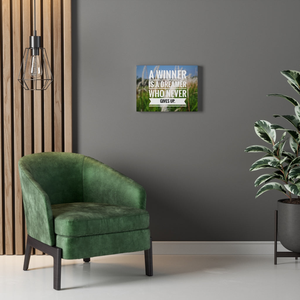Scripture Walls Inspirational Wall Art A Winner Is a Dreamer Motivational Print Ready to Hang Artwork Unframed-Express Your Love Gifts