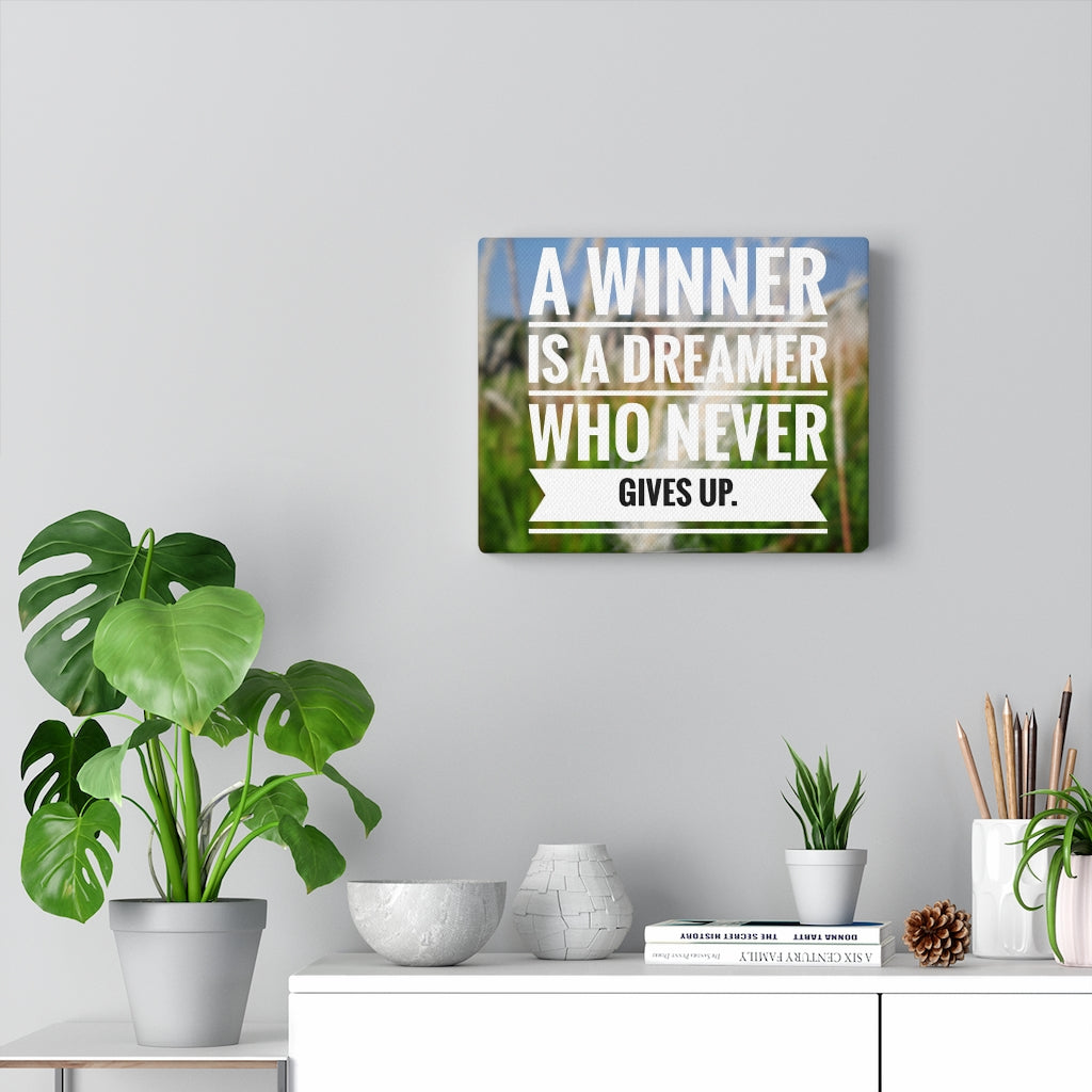 Scripture Walls Inspirational Wall Art A Winner Is a Dreamer Motivational Print Ready to Hang Artwork Unframed-Express Your Love Gifts