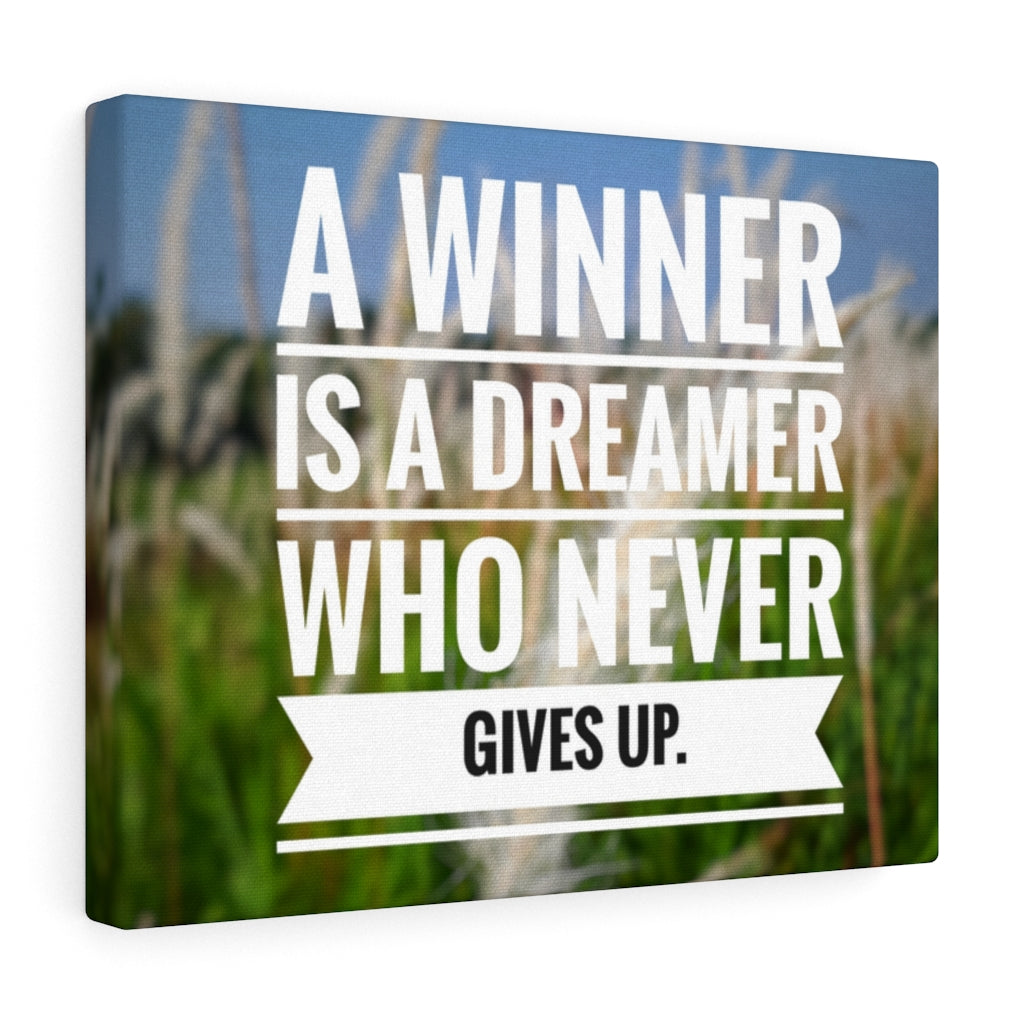 Scripture Walls Inspirational Wall Art A Winner Is a Dreamer Motivational Print Ready to Hang Artwork Unframed-Express Your Love Gifts