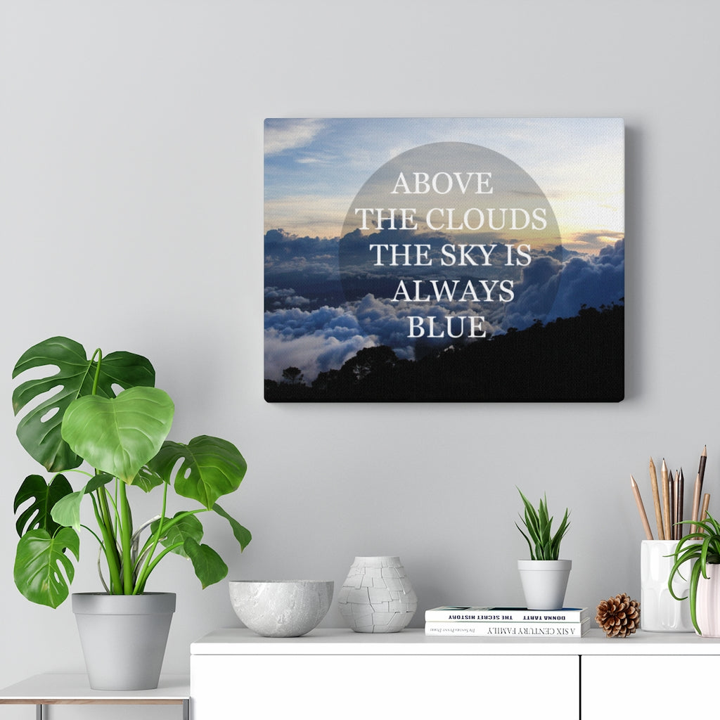 Scripture Walls Inspirational Wall Art Above The Clouds The Sky Motivational Print Ready to Hang Artwork Unframed-Express Your Love Gifts