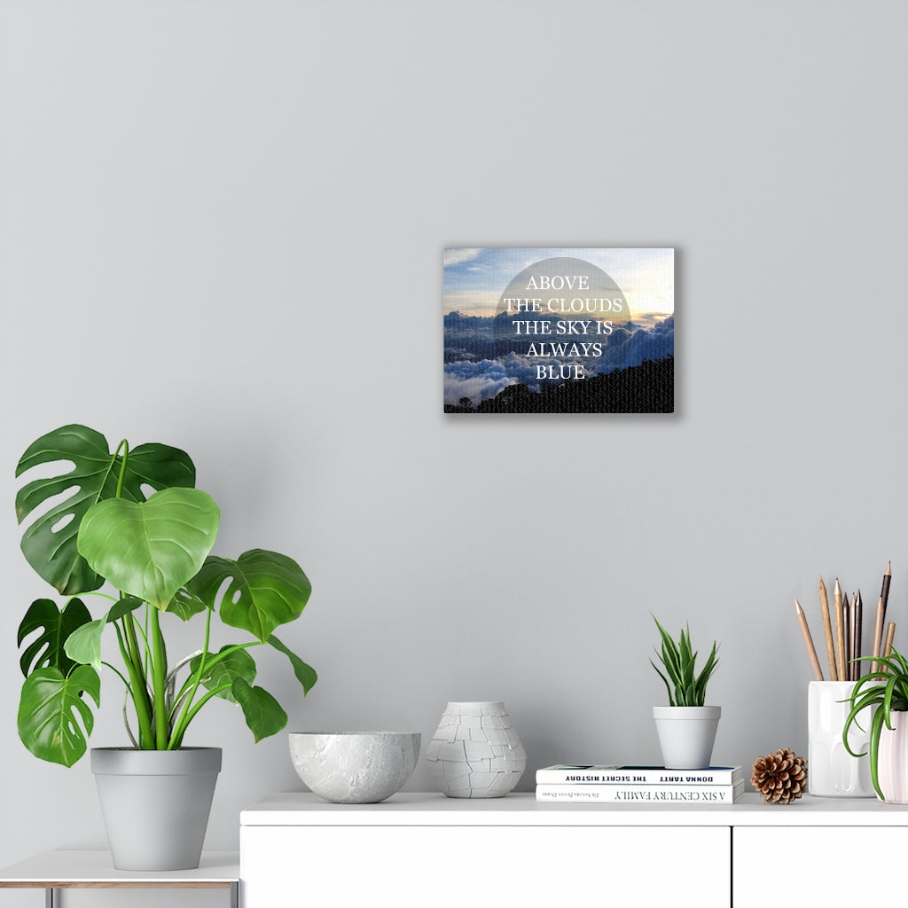 Scripture Walls Inspirational Wall Art Above The Clouds The Sky Motivational Print Ready to Hang Artwork Unframed-Express Your Love Gifts