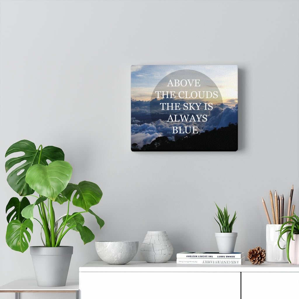 Scripture Walls Inspirational Wall Art Above The Clouds The Sky Motivational Print Ready to Hang Artwork Unframed-Express Your Love Gifts