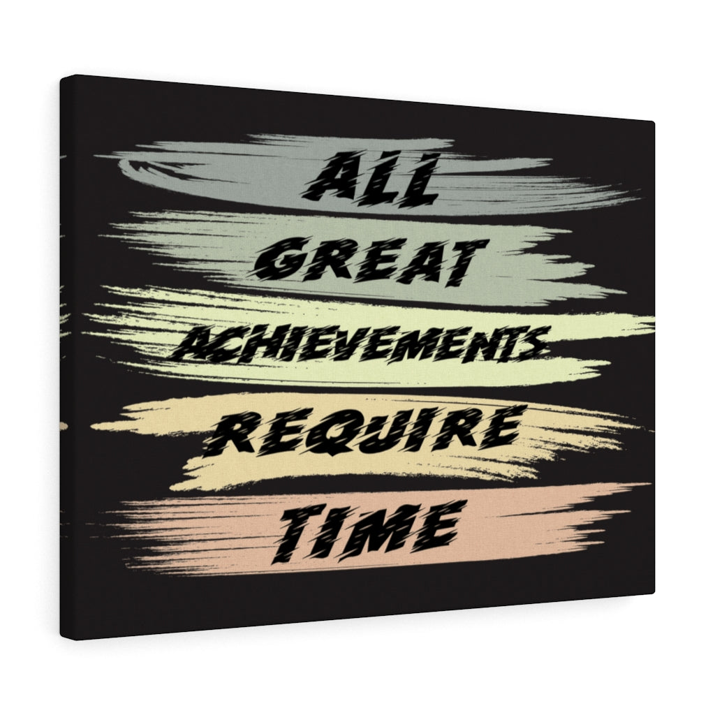 Scripture Walls Inspirational Wall Art Achievements Require Time Wall Art Motivation Wall Decor for Home Office Gym Inspiring Success Quote Print Ready to Hang Unframed-Express Your Love Gifts