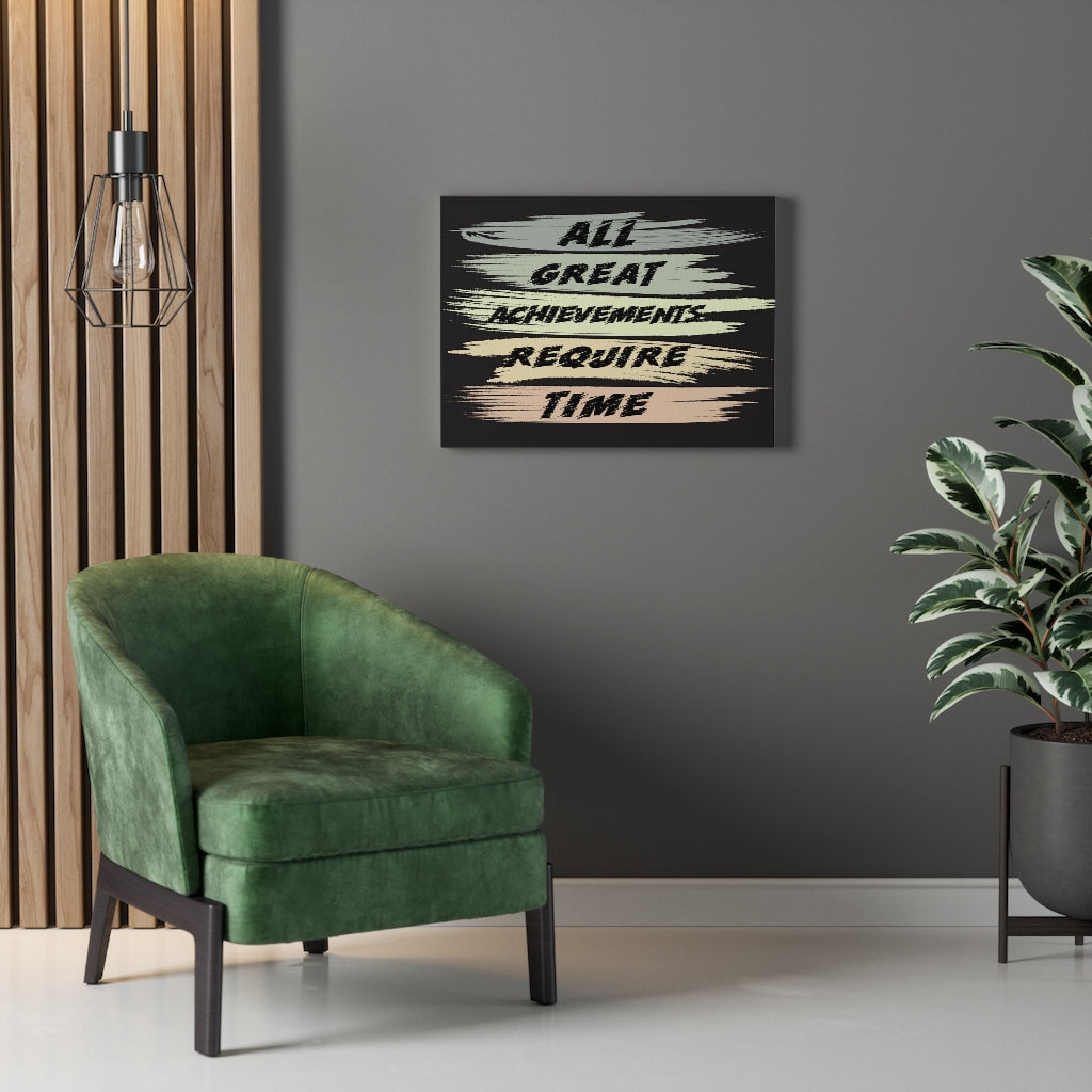Scripture Walls Inspirational Wall Art Achievements Require Time Wall Art Motivation Wall Decor for Home Office Gym Inspiring Success Quote Print Ready to Hang Unframed-Express Your Love Gifts
