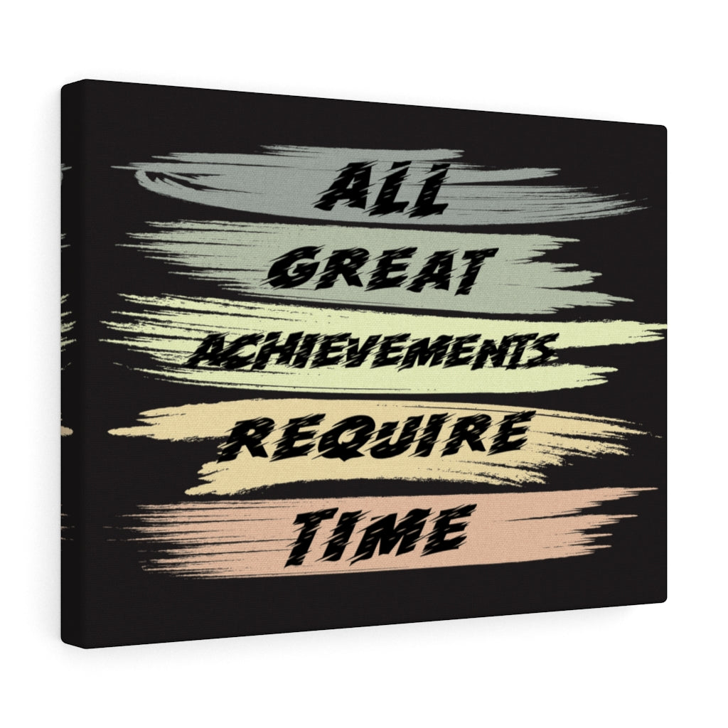 Scripture Walls Inspirational Wall Art Achievements Require Time Wall Art Motivation Wall Decor for Home Office Gym Inspiring Success Quote Print Ready to Hang Unframed-Express Your Love Gifts