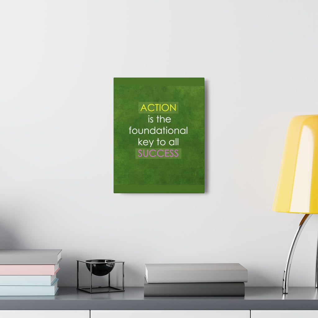 Scripture Walls Inspirational Wall Art Action Key To Success Motivation Wall Decor for Home Office Gym Inspiring Success Quote Print Ready to Hang Unframed-Express Your Love Gifts