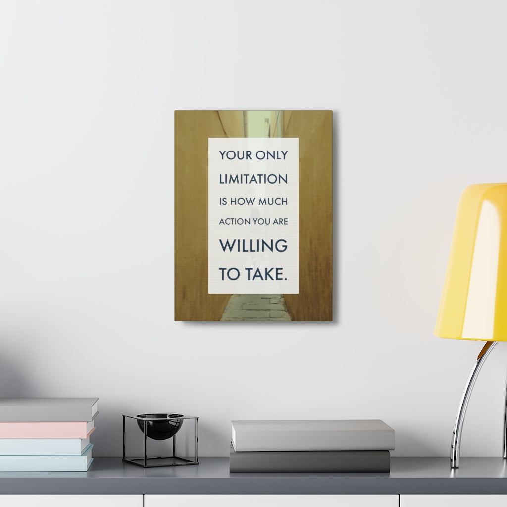 Scripture Walls Inspirational Wall Art Action Willing To Take Motivation Wall Decor for Home Office Gym Inspiring Success Quote Print Ready to Hang Unframed-Express Your Love Gifts