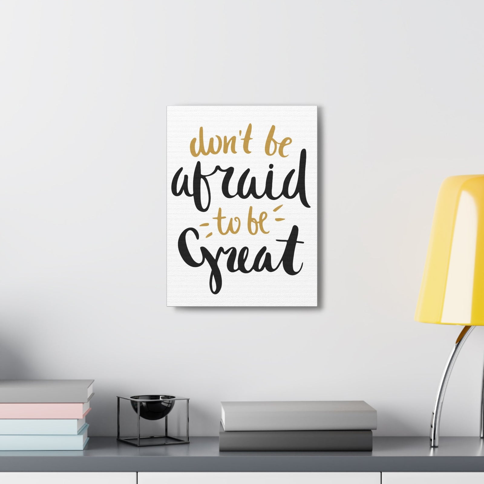 Scripture Walls Inspirational Wall Art Afraid To Be Great Motivation Wall Decor for Home Office Gym Inspiring Success Quote Print Ready to Hang Unframed-Express Your Love Gifts
