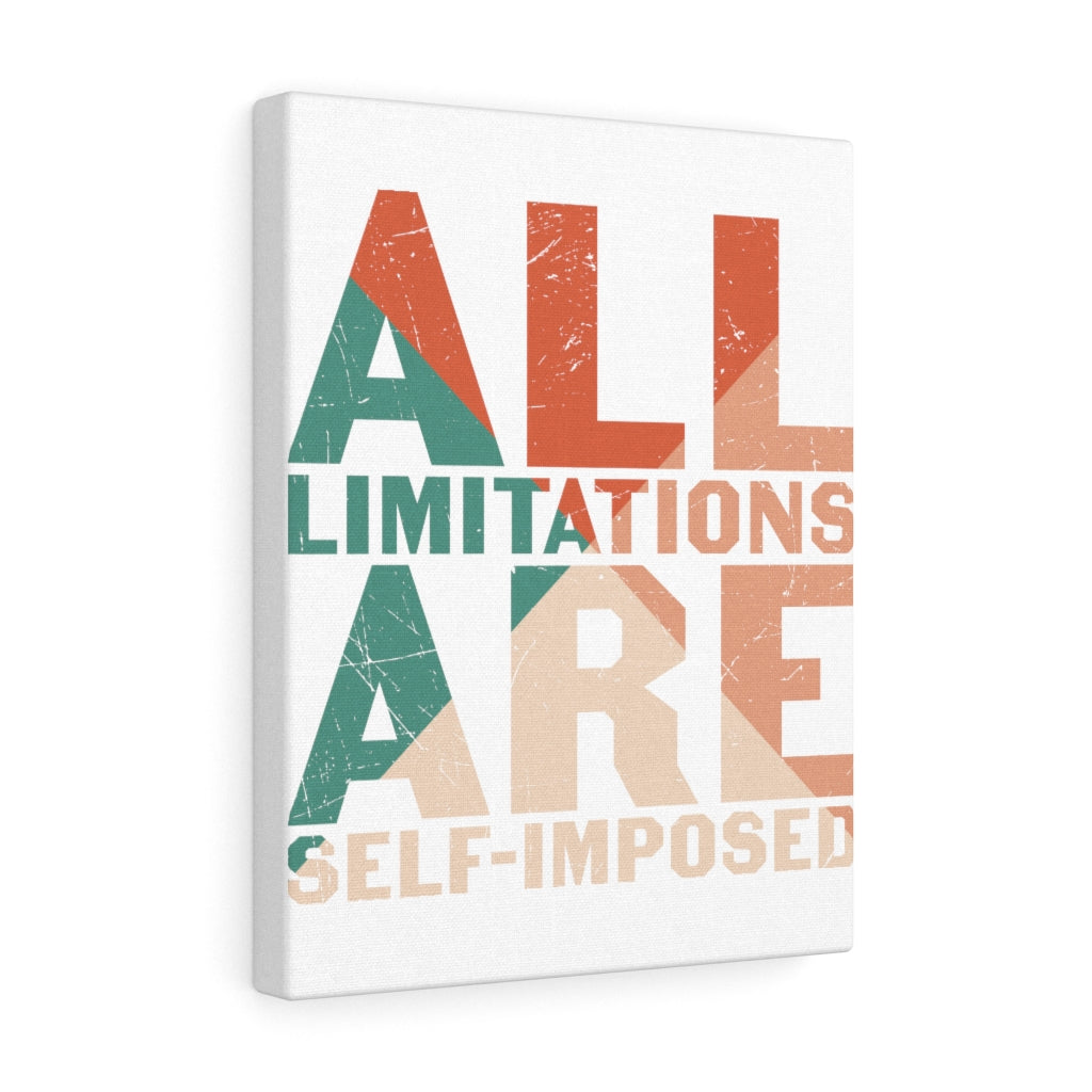 Scripture Walls Inspirational Wall Art All Limitations Are Self-Imposed Wall Art Motivation Wall Decor for Home Office Gym Inspiring Success Quote Print Ready to Hang Unframed-Express Your Love Gifts