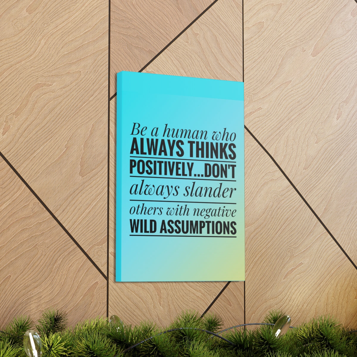 Scripture Walls Inspirational Wall Art Always Thinks Positively Motivation Wall Decor for Home Office Gym Inspiring Success Quote Print Ready to Hang Unframed-Express Your Love Gifts