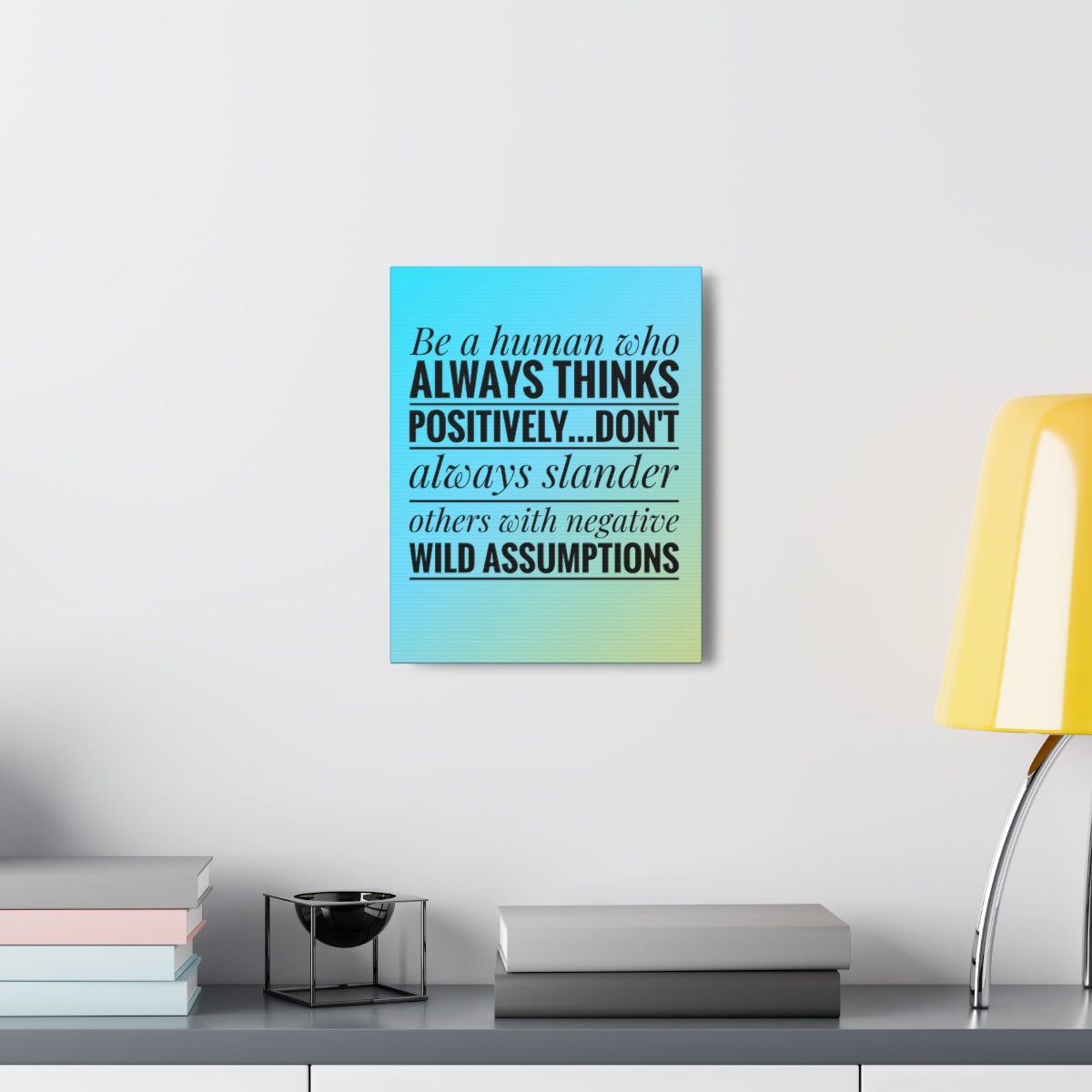 Scripture Walls Inspirational Wall Art Always Thinks Positively Motivation Wall Decor for Home Office Gym Inspiring Success Quote Print Ready to Hang Unframed-Express Your Love Gifts