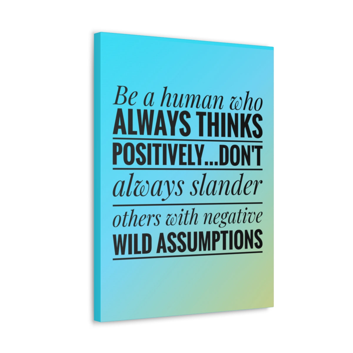 Scripture Walls Inspirational Wall Art Always Thinks Positively Motivation Wall Decor for Home Office Gym Inspiring Success Quote Print Ready to Hang Unframed-Express Your Love Gifts
