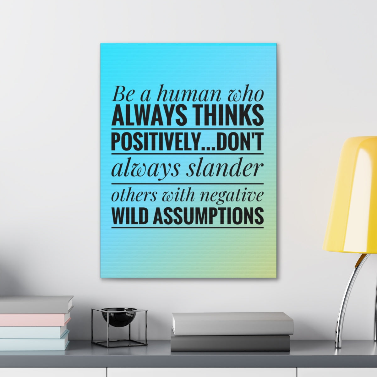 Scripture Walls Inspirational Wall Art Always Thinks Positively Motivation Wall Decor for Home Office Gym Inspiring Success Quote Print Ready to Hang Unframed-Express Your Love Gifts