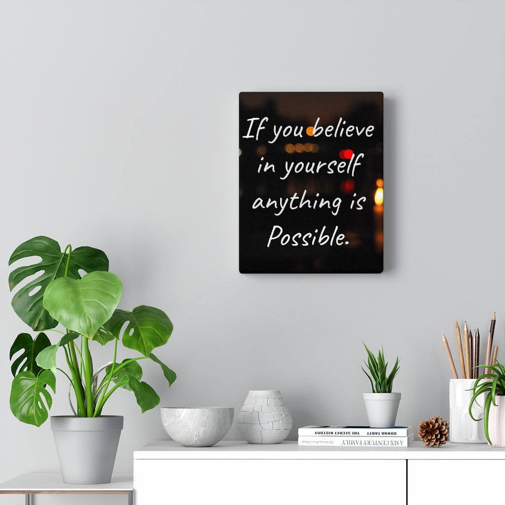 Scripture Walls Inspirational Wall Art Anything Is Possible Motivational Print Ready to Hang Artwork Unframed-Express Your Love Gifts