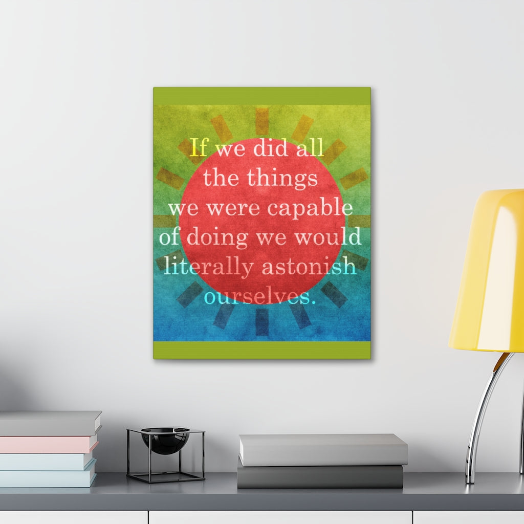 Scripture Walls Inspirational Wall Art Astonish Ourselves Motivation Wall Decor for Home Office Gym Inspiring Success Quote Print Ready to Hang Unframed-Express Your Love Gifts