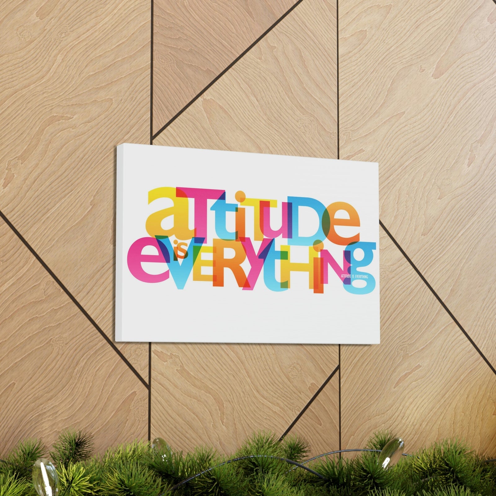 Scripture Walls Inspirational Wall Art Attitude Is Everything Motivation Wall Decor for Home Office Gym Inspiring Success Quote Print Ready to Hang Unframed-Express Your Love Gifts