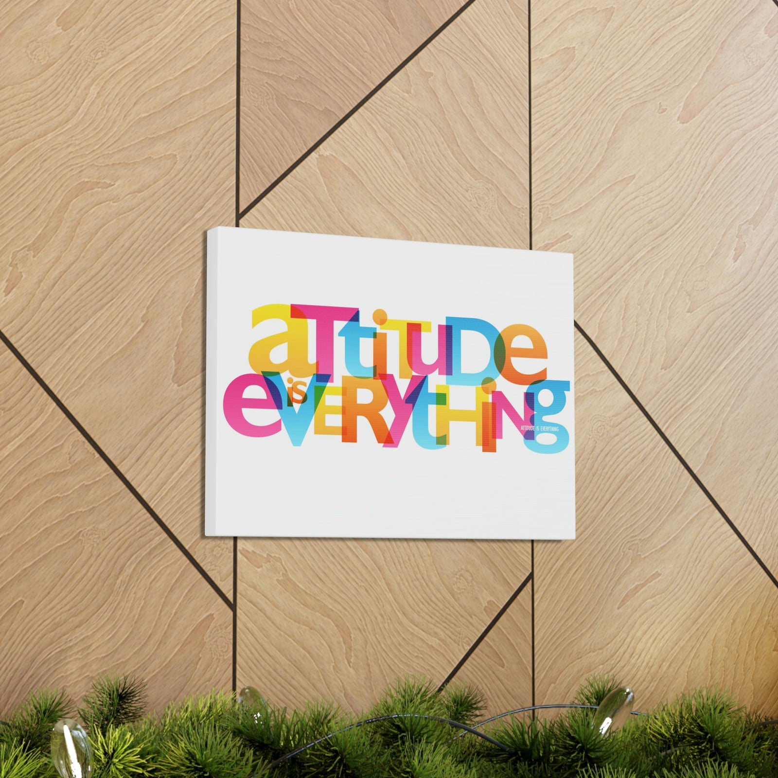 Scripture Walls Inspirational Wall Art Attitude Is Everything Motivation Wall Decor for Home Office Gym Inspiring Success Quote Print Ready to Hang Unframed-Express Your Love Gifts