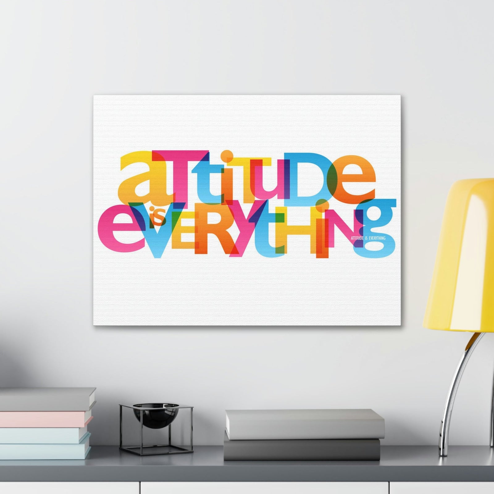 Scripture Walls Inspirational Wall Art Attitude Is Everything Motivation Wall Decor for Home Office Gym Inspiring Success Quote Print Ready to Hang Unframed-Express Your Love Gifts