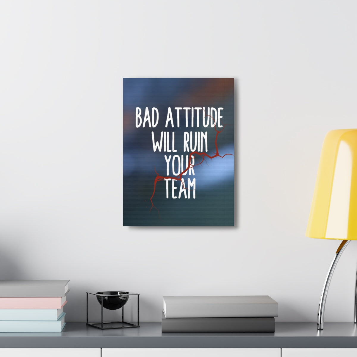Scripture Walls Inspirational Wall Art Bad Attitude Will Ruin Motivation Wall Decor for Home Office Gym Inspiring Success Quote Print Ready to Hang Unframed-Express Your Love Gifts