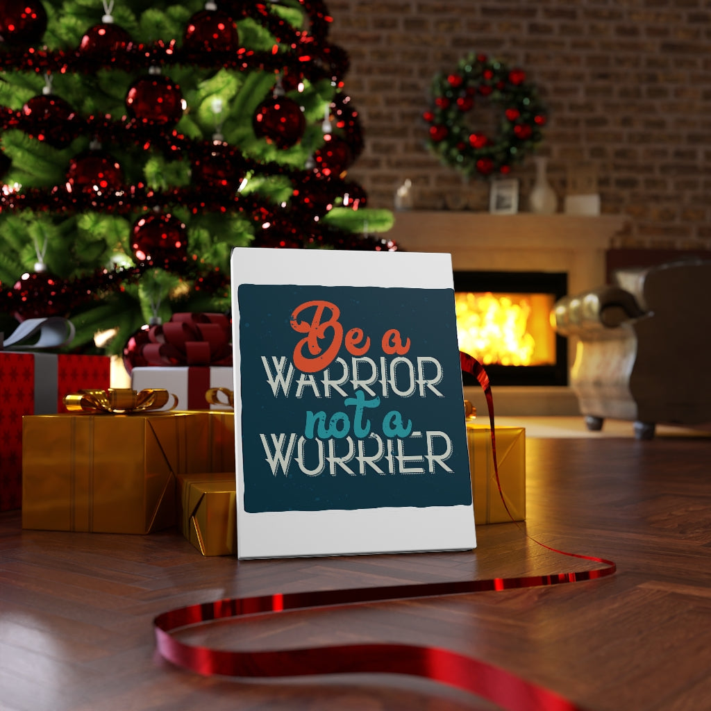 Scripture Walls Inspirational Wall Art Be A Warrior Not A Worrier Wall Art Motivational Motto Inspiring Prints Artwork Decor Ready to Hang Unframed-Express Your Love Gifts