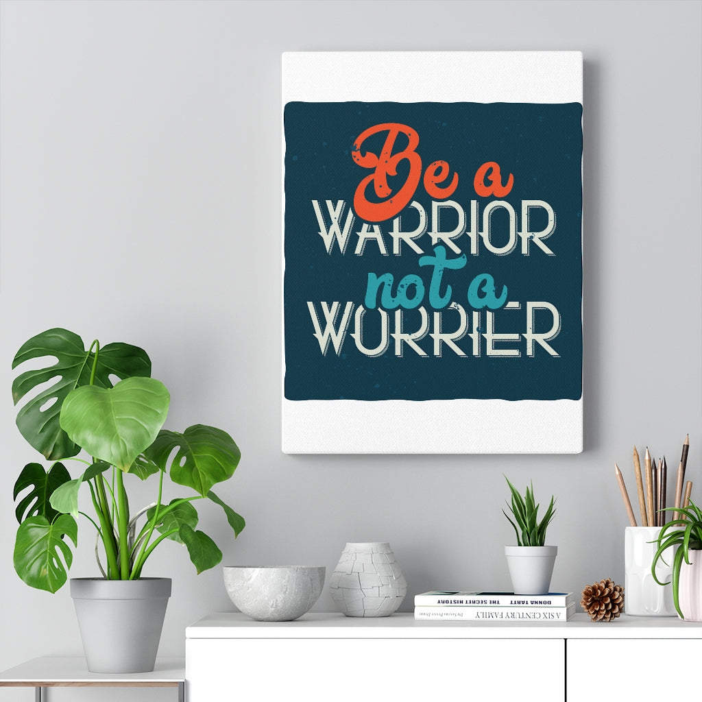 Scripture Walls Inspirational Wall Art Be A Warrior Not A Worrier Wall Art Motivational Motto Inspiring Prints Artwork Decor Ready to Hang Unframed-Express Your Love Gifts