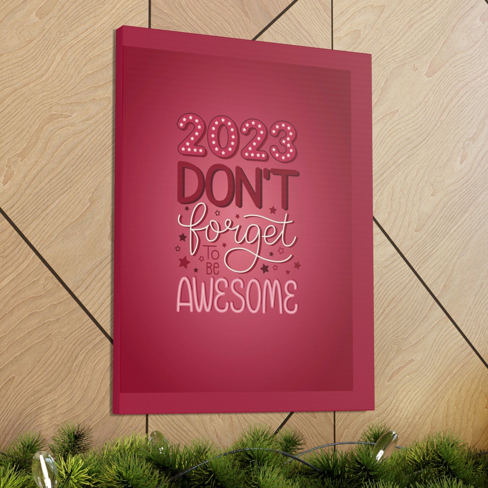 Scripture Walls Inspirational Wall Art Be Awesome 2023 Motivation Wall Decor for Home Office Gym Inspiring Success Quote Print Ready to Hang Unframed-Express Your Love Gifts