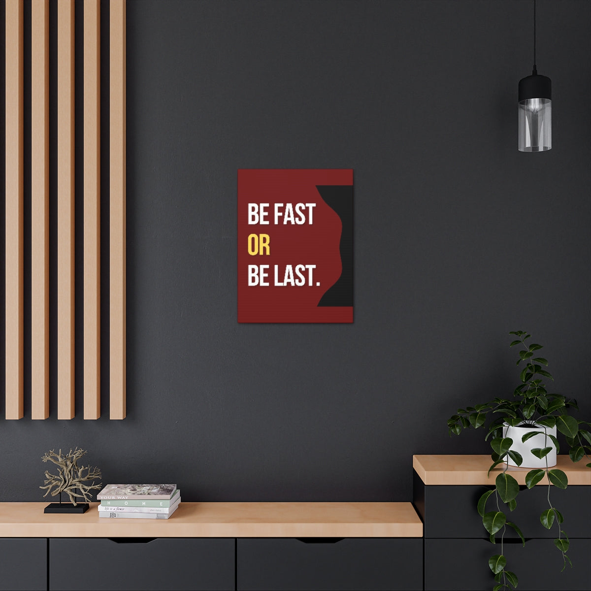 Scripture Walls Inspirational Wall Art Be Fast Or Be Last Motivation Wall Decor for Home Office Gym Inspiring Success Quote Print Ready to Hang Unframed-Express Your Love Gifts