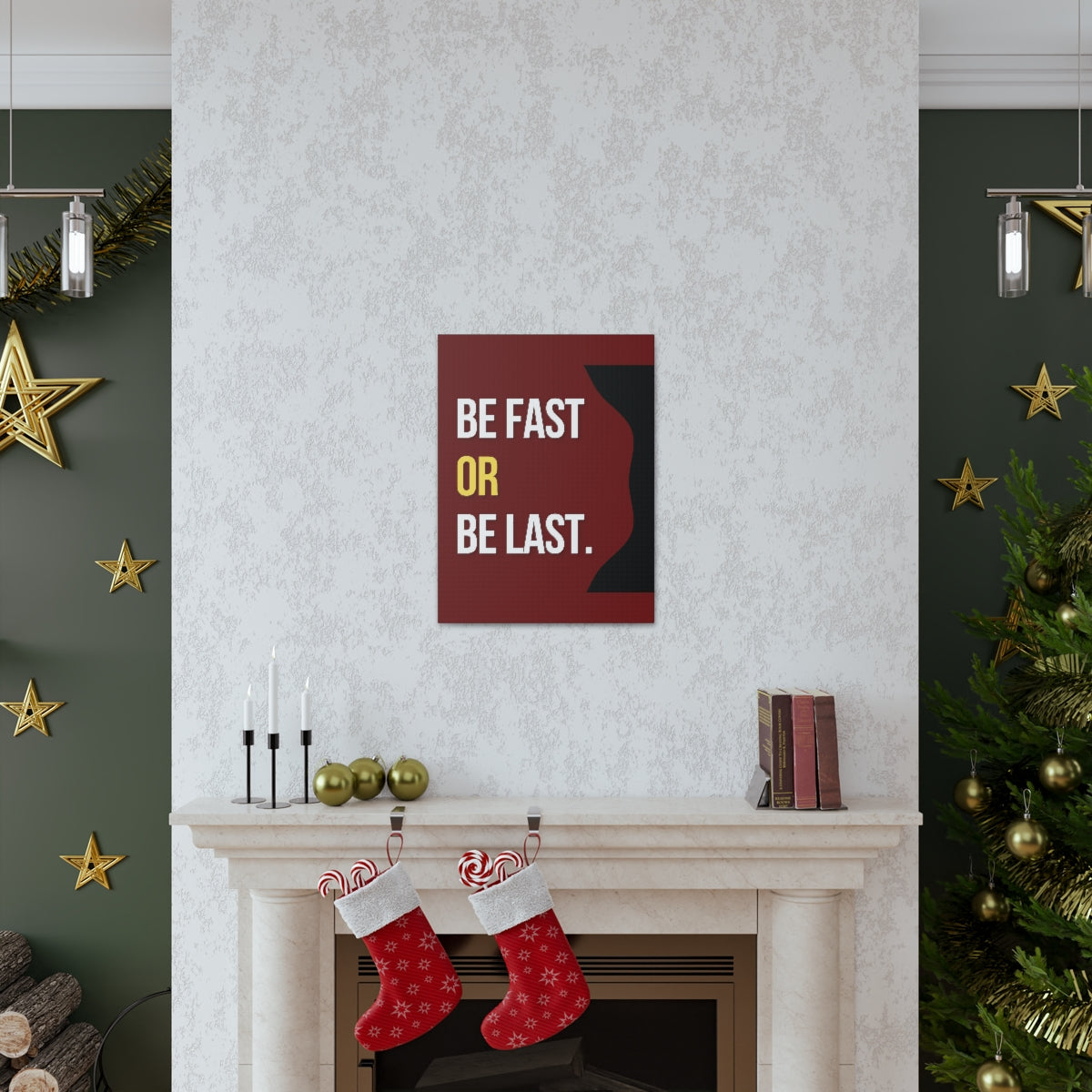 Scripture Walls Inspirational Wall Art Be Fast Or Be Last Motivation Wall Decor for Home Office Gym Inspiring Success Quote Print Ready to Hang Unframed-Express Your Love Gifts