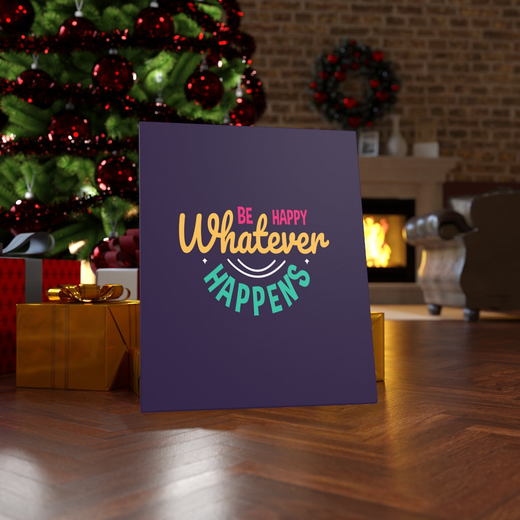 Scripture Walls Inspirational Wall Art Be Happy Whatever Happens Wall Art Motivation Wall Decor for Home Office Gym Inspiring Success Quote Print Ready to Hang Unframed-Express Your Love Gifts