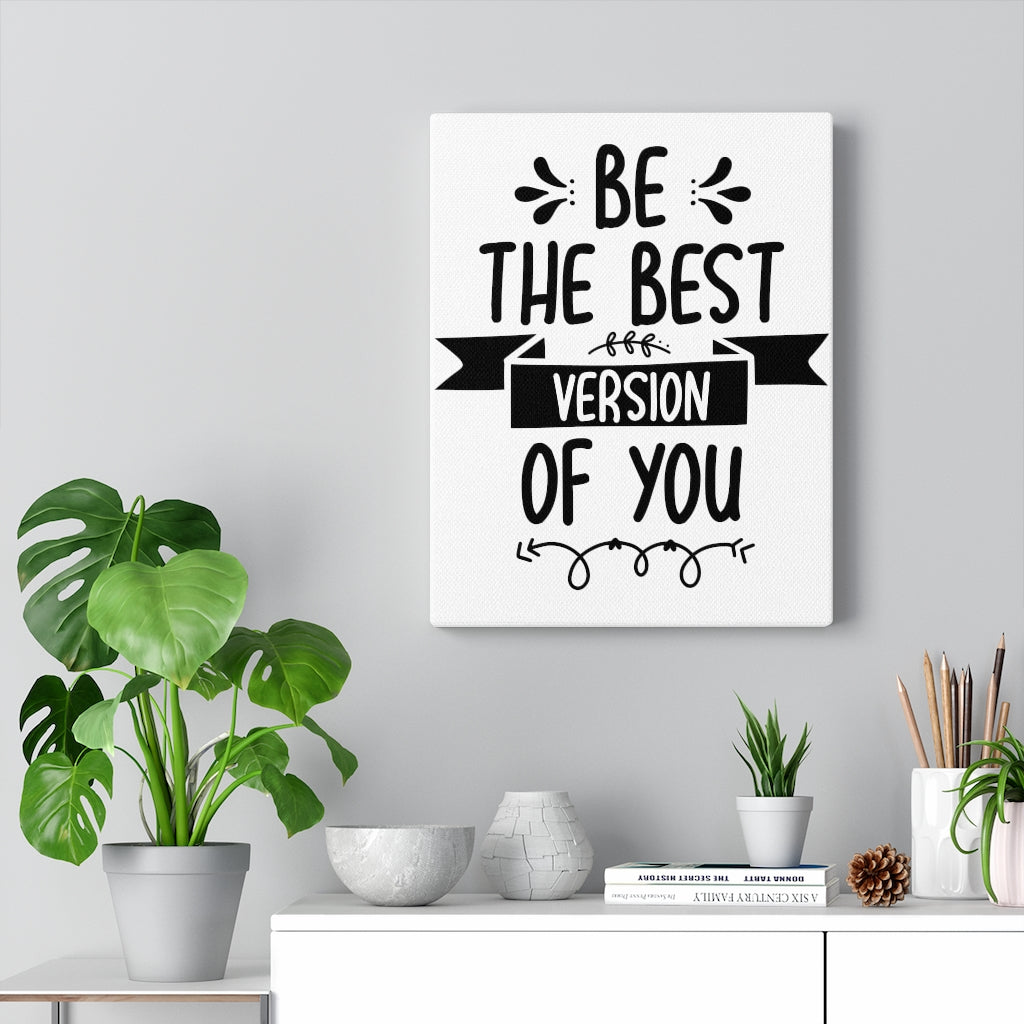 Scripture Walls Inspirational Wall Art Be The Best Version In You Wall Art Motivation Wall Decor for Home Office Gym Inspiring Success Quote Print Ready to Hang Unframed-Express Your Love Gifts