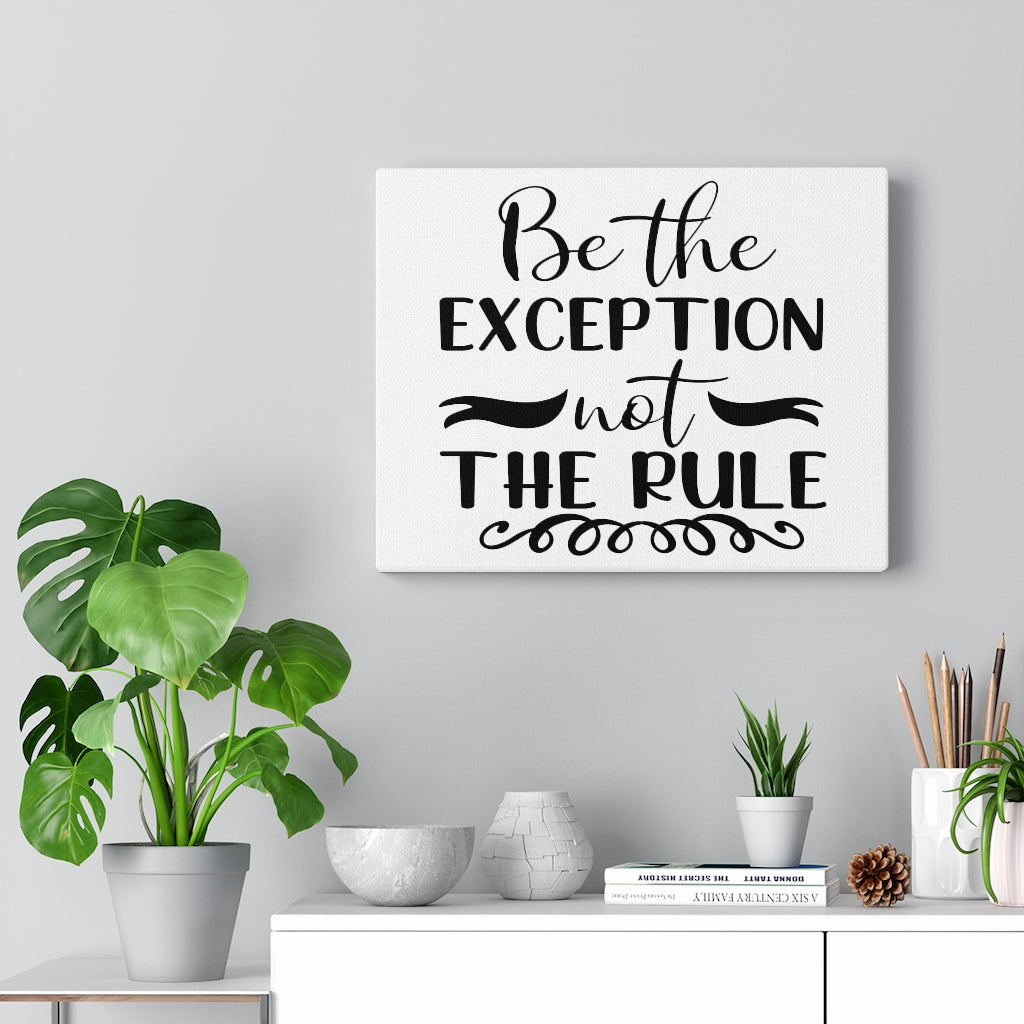 Scripture Walls Inspirational Wall Art Be The Exception Not The Rule Wall Art Motivation Wall Decor for Home Office Gym Inspiring Success Quote Print Ready to Hang Unframed-Express Your Love Gifts