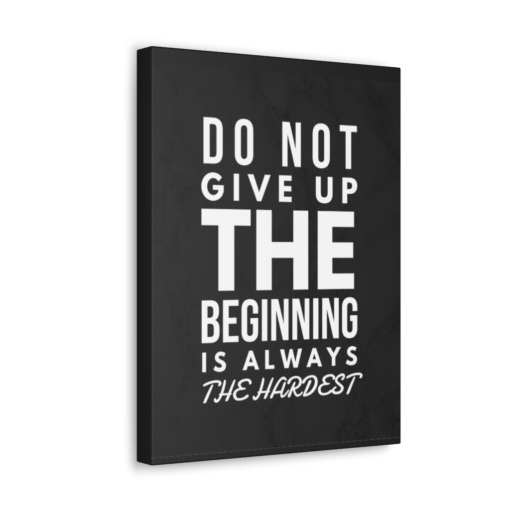 Scripture Walls Inspirational Wall Art Beginning Is Always The Hardest Motivation Wall Decor for Home Office Gym Inspiring Success Quote Print Ready to Hang Unframed-Express Your Love Gifts