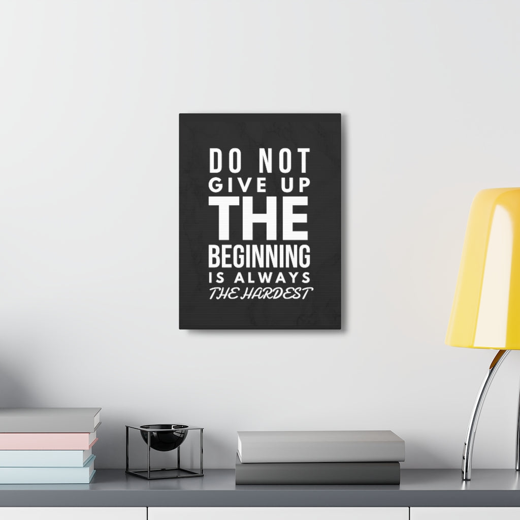 Scripture Walls Inspirational Wall Art Beginning Is Always The Hardest Motivation Wall Decor for Home Office Gym Inspiring Success Quote Print Ready to Hang Unframed-Express Your Love Gifts