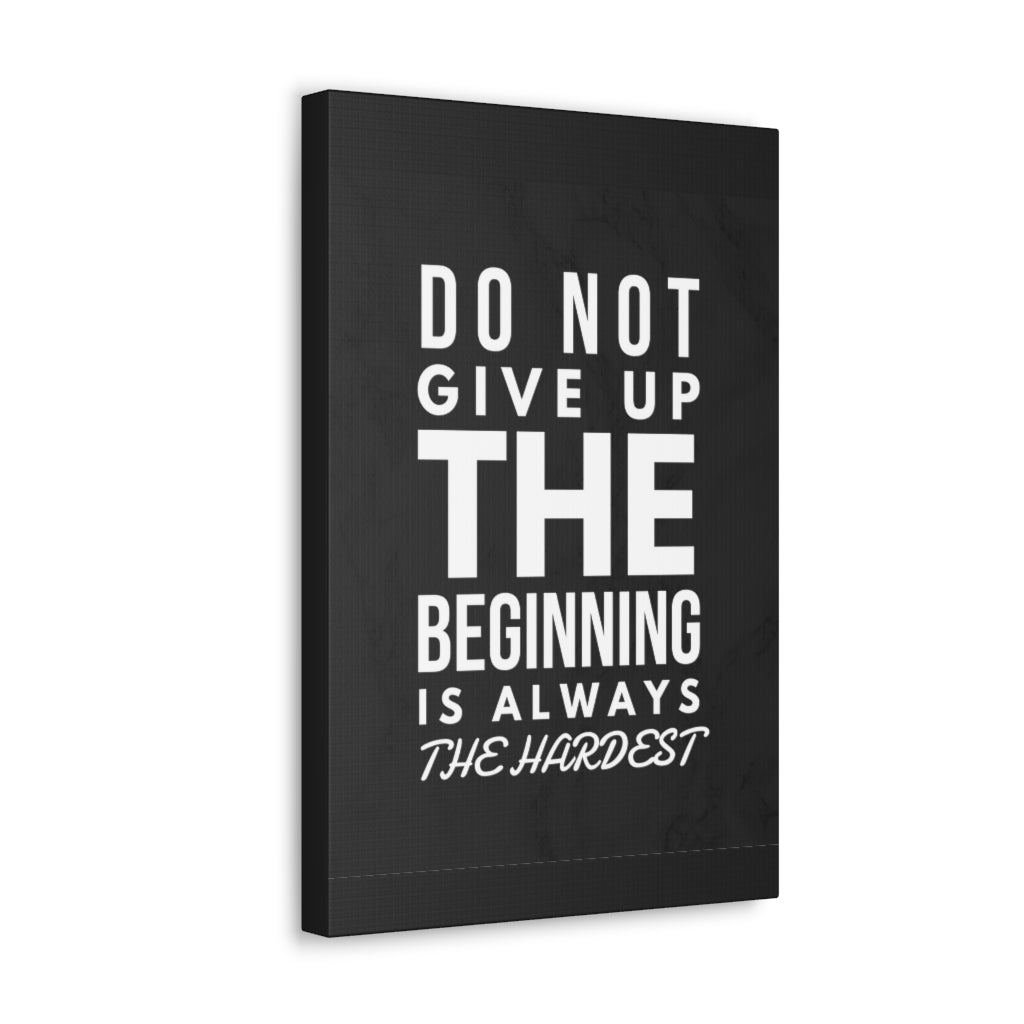 Scripture Walls Inspirational Wall Art Beginning Is Always The Hardest Motivation Wall Decor for Home Office Gym Inspiring Success Quote Print Ready to Hang Unframed-Express Your Love Gifts