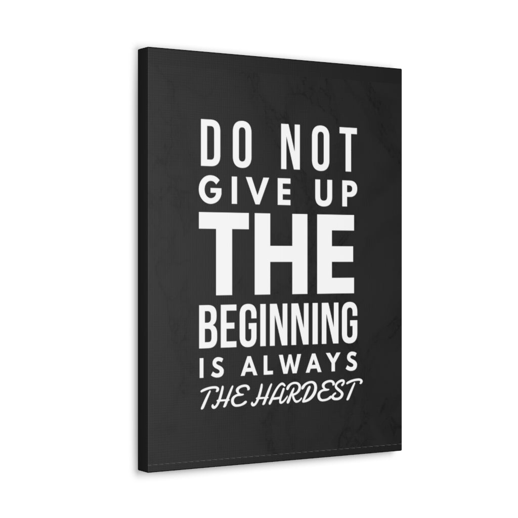 Scripture Walls Inspirational Wall Art Beginning Is Always The Hardest Motivation Wall Decor for Home Office Gym Inspiring Success Quote Print Ready to Hang Unframed-Express Your Love Gifts