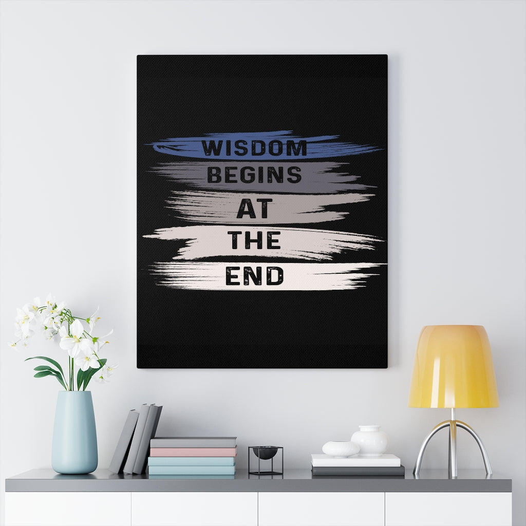 Scripture Walls Inspirational Wall Art Begins At The End Wall Art Motivation Wall Decor for Home Office Gym Inspiring Success Quote Print Ready to Hang Unframed-Express Your Love Gifts