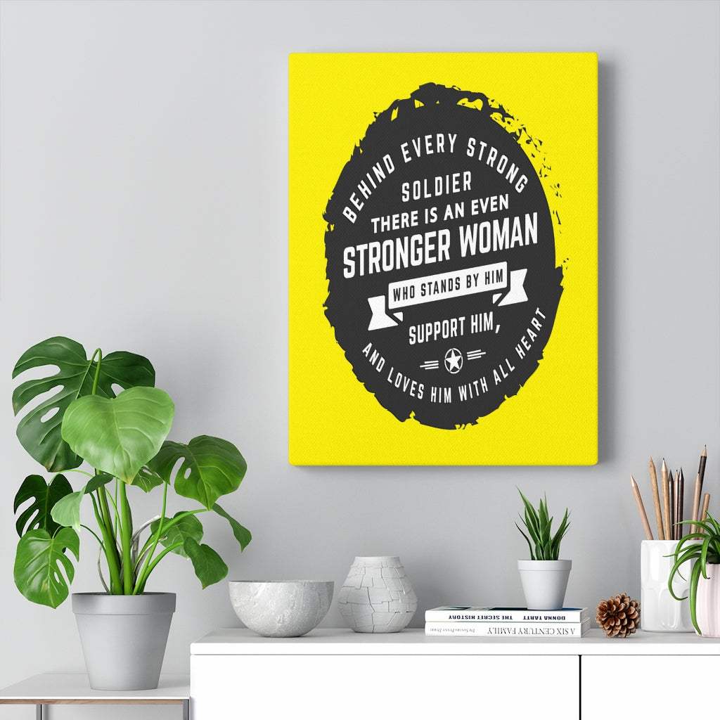 Scripture Walls Inspirational Wall Art Behind Every Strong Soldier Wall Art Motivation Wall Decor for Home Office Gym Inspiring Success Quote Print Ready to Hang Unframed-Express Your Love Gifts