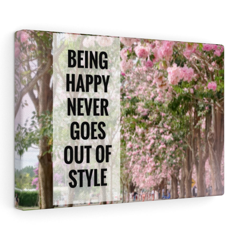 Scripture Walls Inspirational Wall Art Being Happy Never Goes Motivational Print Ready to Hang Artwork Unframed-Express Your Love Gifts