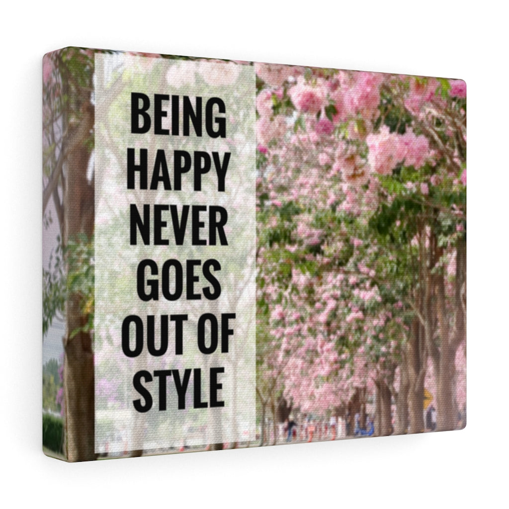 Scripture Walls Inspirational Wall Art Being Happy Never Goes Motivational Print Ready to Hang Artwork Unframed-Express Your Love Gifts