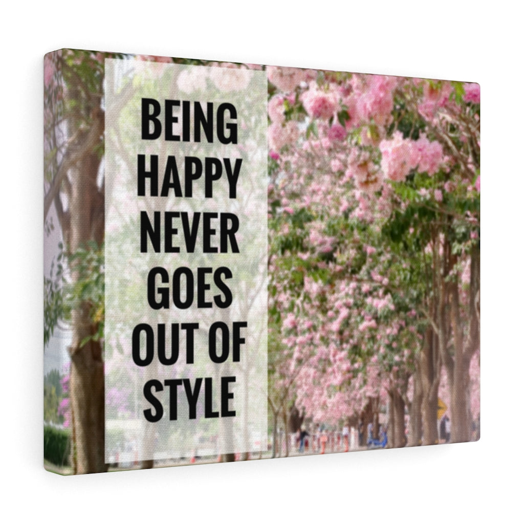 Scripture Walls Inspirational Wall Art Being Happy Never Goes Motivational Print Ready to Hang Artwork Unframed-Express Your Love Gifts