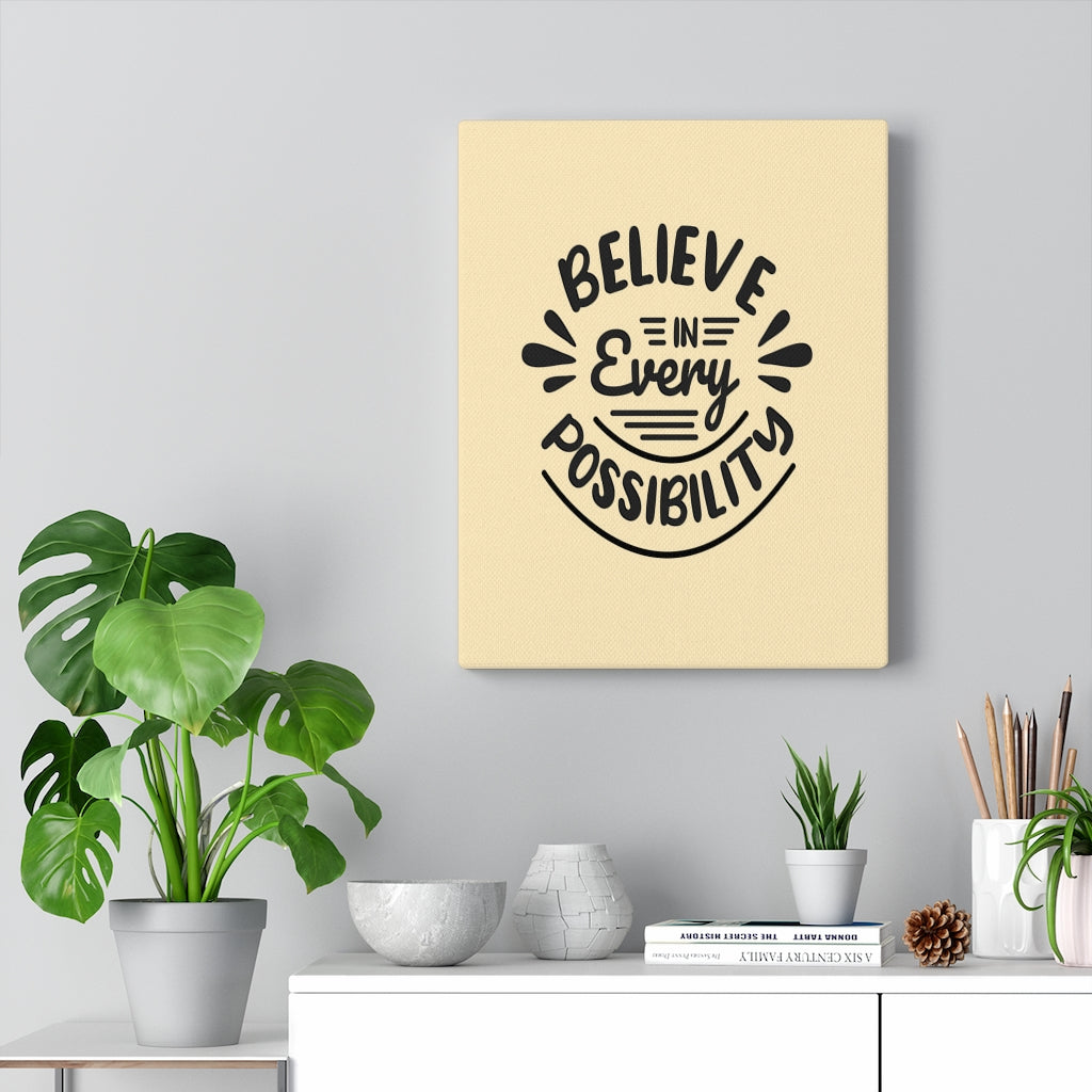 Scripture Walls Inspirational Wall Art Believe In Every Possibility Wall Art Motivation Wall Decor for Home Office Gym Inspiring Success Quote Print Ready to Hang Unframed-Express Your Love Gifts