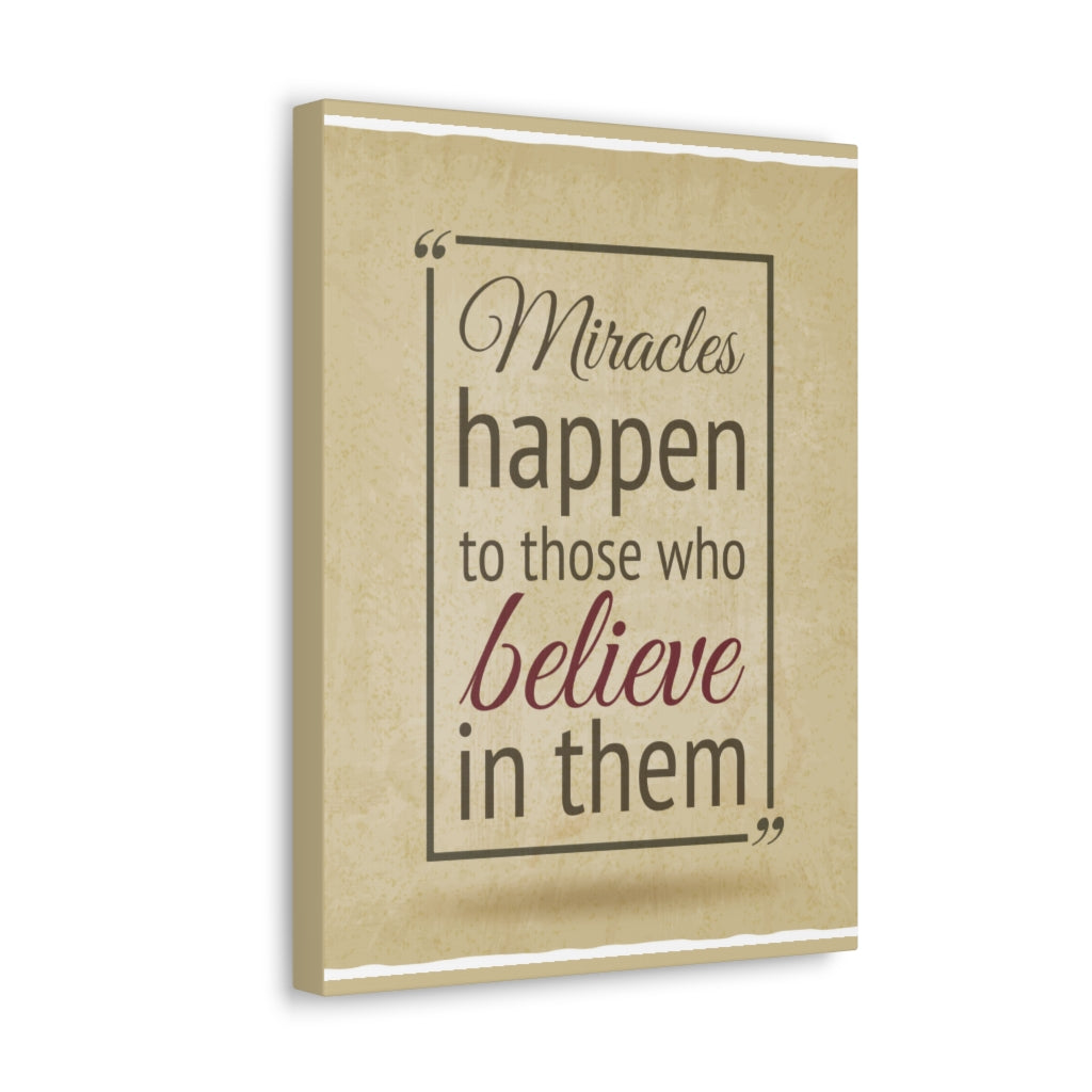 Scripture Walls Inspirational Wall Art Believe In Miracles Motivation Wall Decor for Home Office Gym Inspiring Success Quote Print Ready to Hang Unframed-Express Your Love Gifts