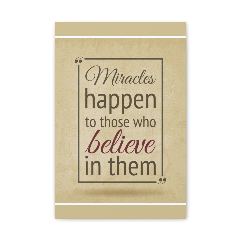 Scripture Walls Inspirational Wall Art Believe In Miracles Motivation Wall Decor for Home Office Gym Inspiring Success Quote Print Ready to Hang Unframed-Express Your Love Gifts